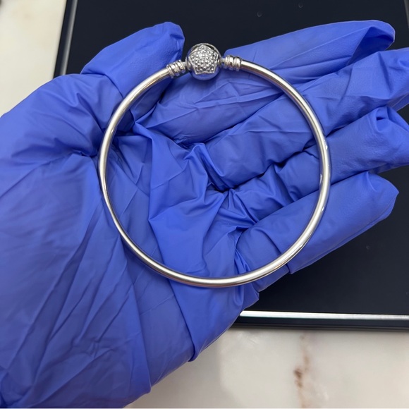 Authentic Pandora Limited Edition Star CZ Bangle Bracelet 7.5” - Picture 1 of 8